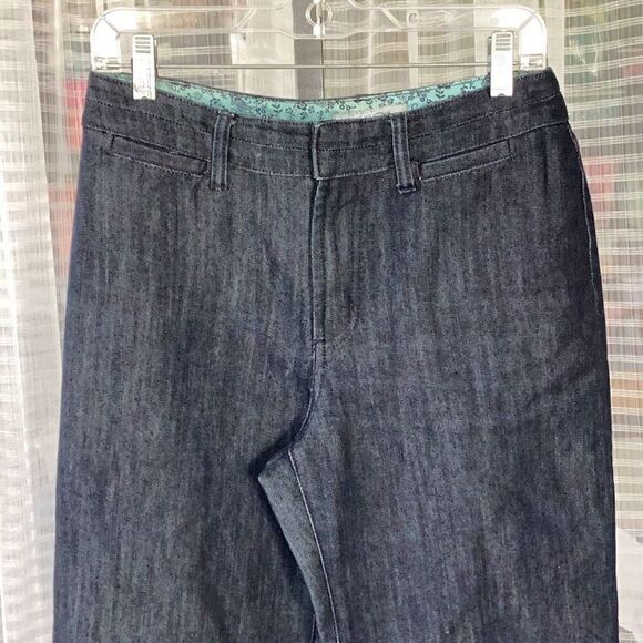 Chico’s The Platinum Trouser Jeans Women’s 1 Short Wide Leg Dark Wash Sz 8 - Picture 3 of 7